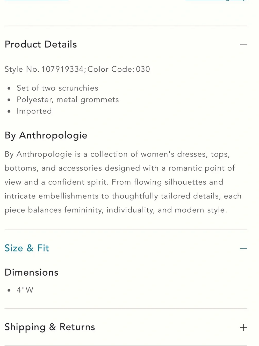 Anthropologie Grommet Scrunchies in Green
